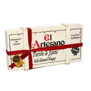 El Artesano Jijona Soft Almond Turron - Wooden Box