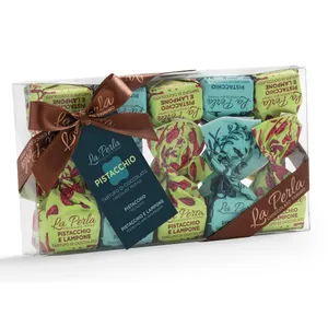 La Perla Pistachio, Pistachio and Raspberry Chocolate Truffle